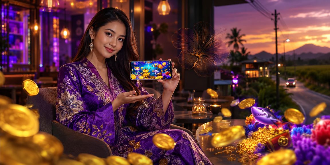 Pemain Malaysia dengan batik menikmati permainan virtual ww1 di telefon